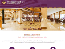 Tablet Screenshot of hillpalacehotel.com